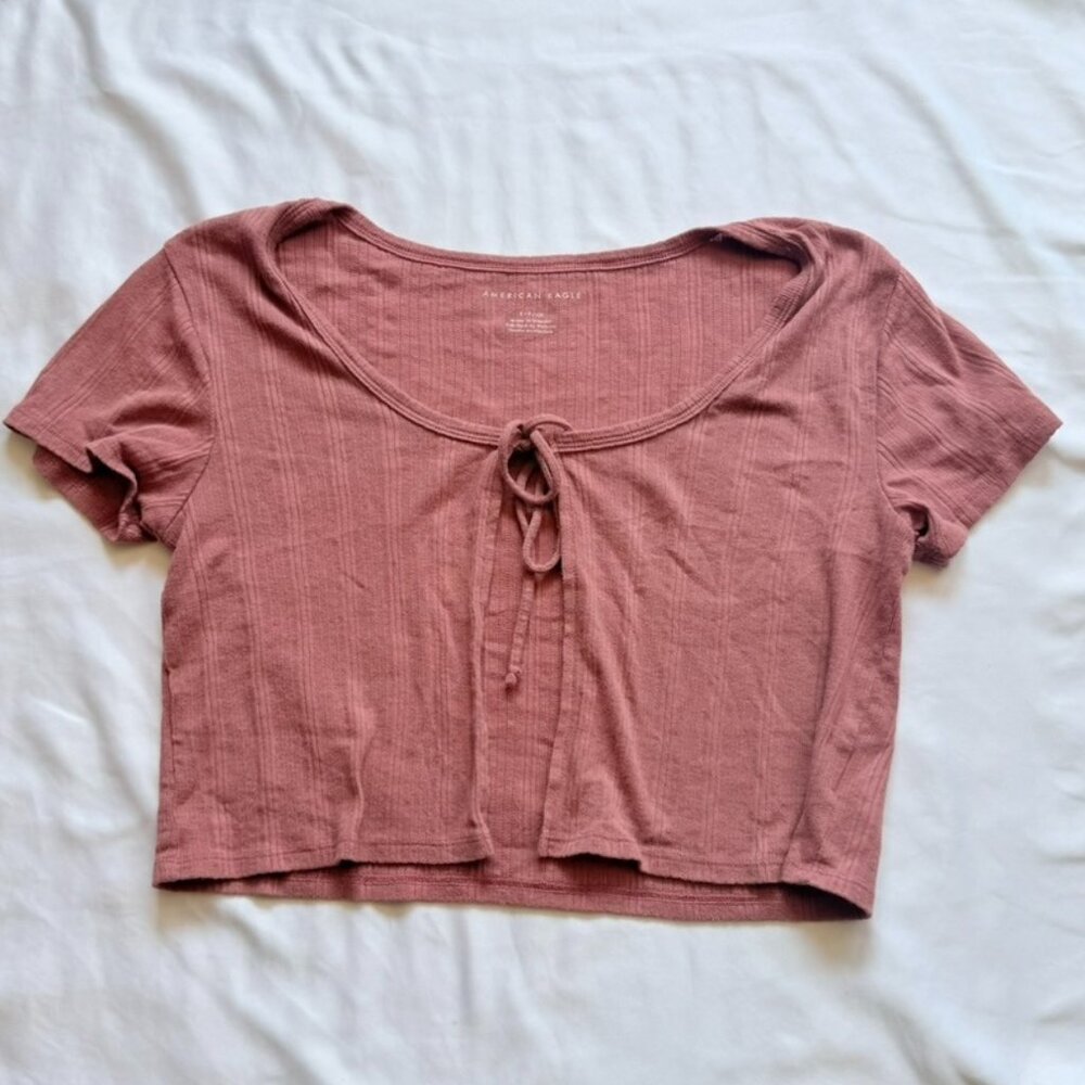 Super Cute Crop Top American Eagle Burnt Orange Women's Small